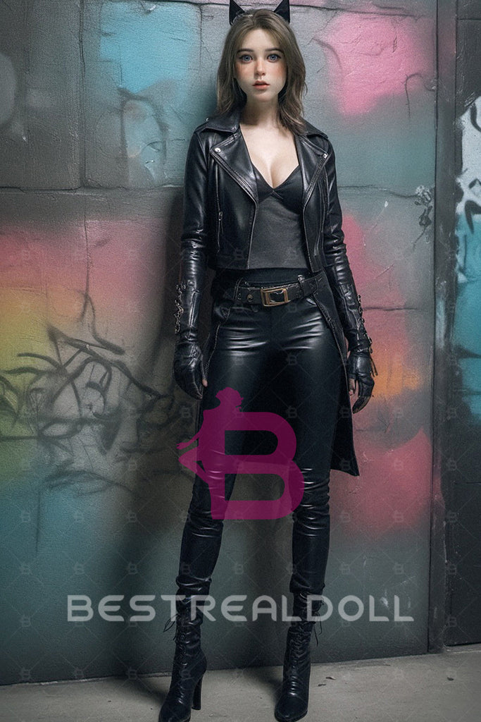 US Stock - Lysandra 165cm S012 Small Breasts Silicone Head Sex Doll TPE Body Adult Love Doll (Free 2ND Head)