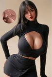 US Stock - RIDMII Danica Plus Transgender Sex Doll 161cm #468 Unique Design BBW Sex Doll Silicone Movable Jaw ROS Head Adult Shemale Love Doll TPE Body