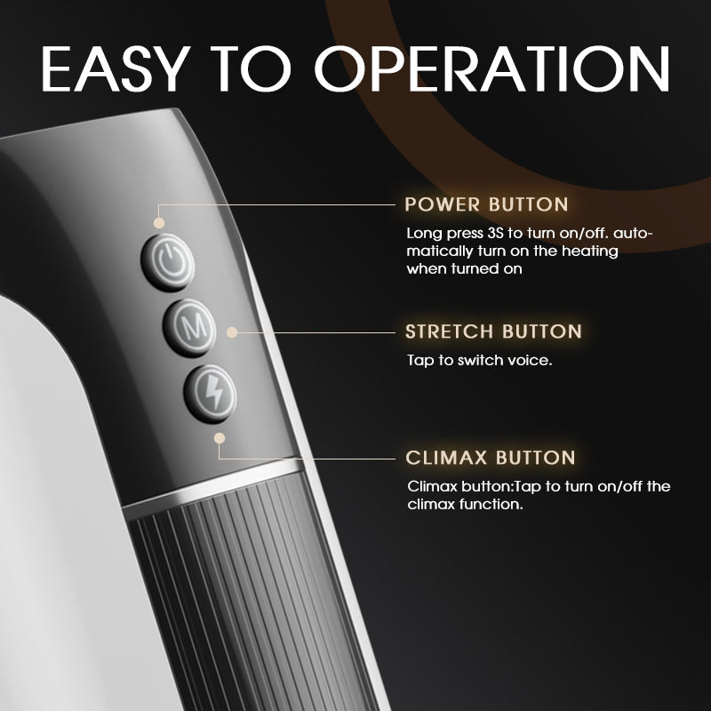 Wearable 7 Thrusting & Vibrating Heating Vocable Multifunctional Masturbator
