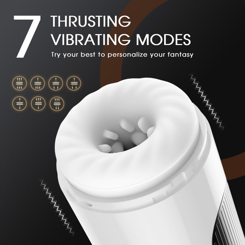 Wearable 7 Thrusting & Vibrating Heating Vocable Multifunctional Masturbator