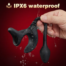 Load image into Gallery viewer, Spherical Vibrating Anal Plug with Penis Rings