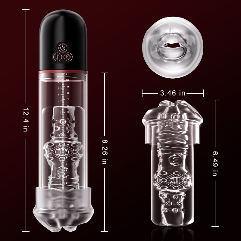 DREAMER 9 Mode Vibrating & Sucking 2 IN 1 Lips Penis Pumps