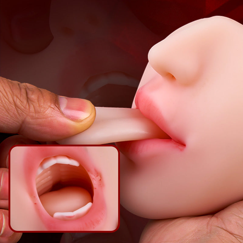 2 in 1 3D Textured Clitoris Oral Pocket Pussy 1.76 lbs