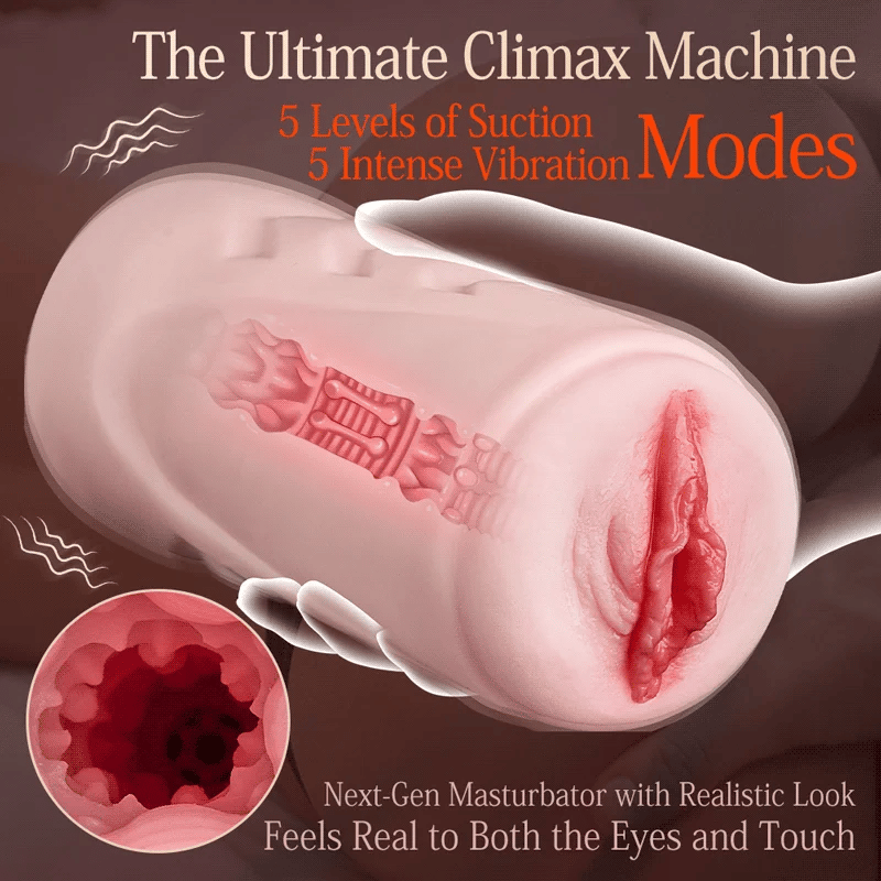 Vacuum Momoka 5 Suction 5 Vibration Realistic Vaginal Electric Masturbator