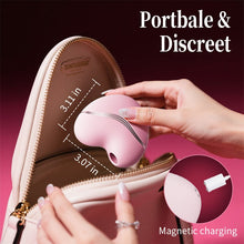 Load image into Gallery viewer, Cutie Heart Clitoral Suction Vibrator with Flapping &amp; Sucking Exchangable