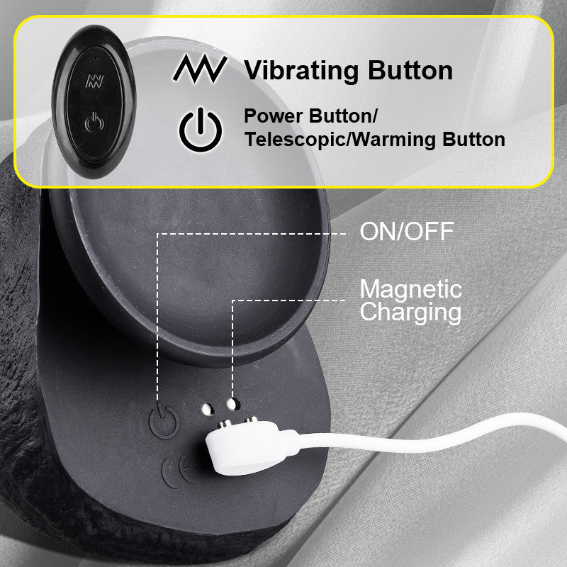 Maurice - Large Size Thrusting Vibration Heating Brown Dildo For Men Women