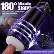 Load image into Gallery viewer, Lightspeed - 4 in 1 Masturbator Cup 7 Thrutings &amp; 7 Rotatings Suction Cup Mount Magnetic Inner Liner