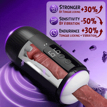 Load image into Gallery viewer, Selena - 8 Slap Tongue-Lick Male Masturbation with 2 Motors Vibration Massage Stroker