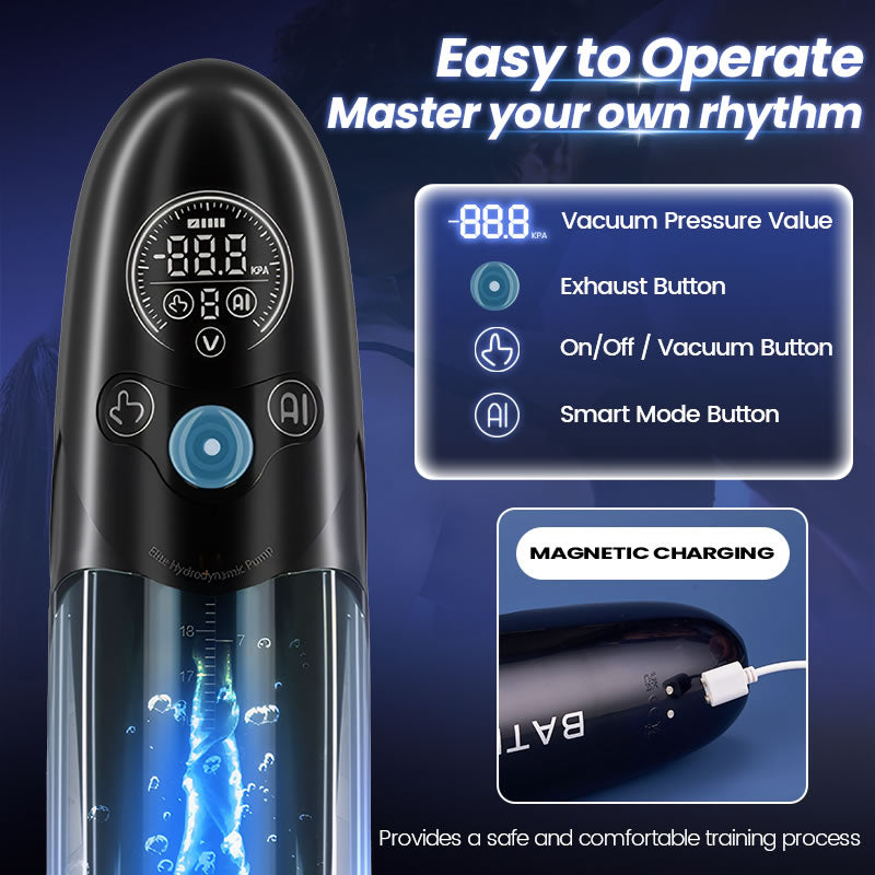 BathFun - Professional Penis Pump Powerful Vacuum Fully Waterproof Intelligent Training Function