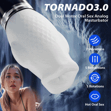 Load image into Gallery viewer, Tornado 3.0 - Dual Motor Oralsex Analog Masturbator 7 Vibrations 5 Retractions 5 Rotations