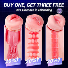 Load image into Gallery viewer, Daphne - 3 Sleeves Pocket Pussy Penis Pump with 9 Sucking &amp; 9 Vibrating Male Masturbator
