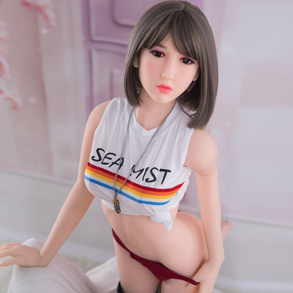 US Stock - Aloe 160cm #190 Realistic Small Breasts TPE Sex Doll Cute Asian Girl Adult Love Doll