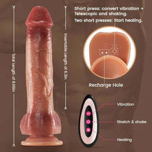 Load image into Gallery viewer, 9-Frequency Vibration Thrusting Swing Realistic Liquid Silicone Dildo - 8.66 Inch