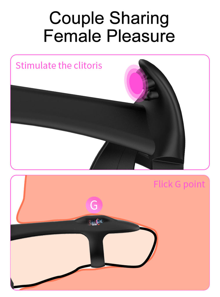 Cock Ring 12 Frequency Penis Vibration Clitoris G-spot Stimulation Couple Sex Toy