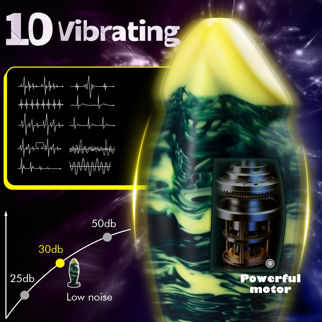 Unique Hybrid Design Vibrating Anal Dildo With Suction Cup