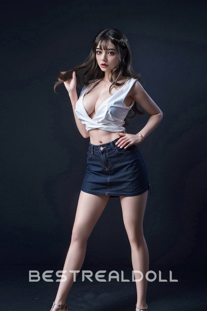 US Stock - RIDMII Miranda Plus Unique Design Silicone ROS Head Love Doll TPE Body Realistic BBW Movable Jaw Sex Doll