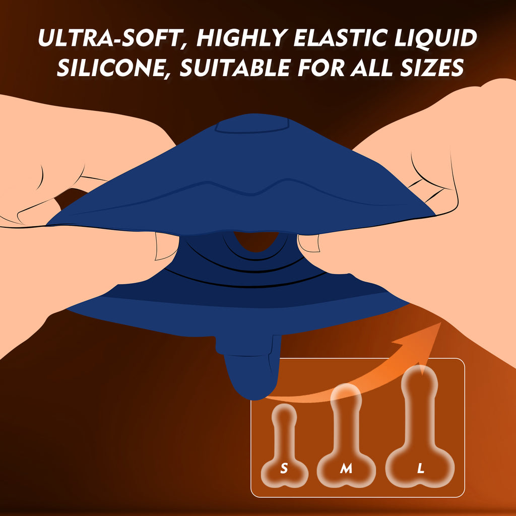 3 in 1 Penis Vibrator Male Masturbator with Detachable Butt Plug and Cock Ring