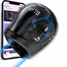 Load image into Gallery viewer, 10X Vibrating 360° Wrapping Glans Blowjob Trainer with LCD APP Control