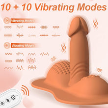 Load image into Gallery viewer, Dual Dildo Rider Thrust &amp; Grind Hands-Free Pad Vibe