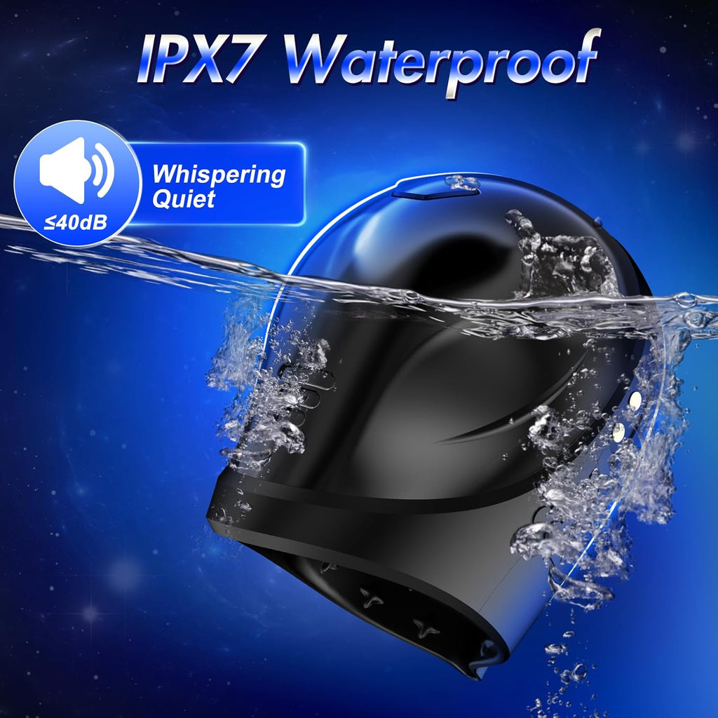 10X Vibrating 360° Wrapping Glans Blowjob Trainer with LCD APP Control