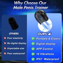 Load image into Gallery viewer, 10X Vibrating 360° Wrapping Glans Blowjob Trainer with LCD APP Control
