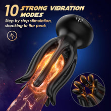 Load image into Gallery viewer, Tentacle Shaped Penis Vibrator - 10 Vibrating 360° Wrapping for Glans Clit Nipple Stimulation