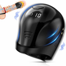 Load image into Gallery viewer, 10X Vibrating 360° Wrapping Glans Blowjob Trainer with LCD APP Control