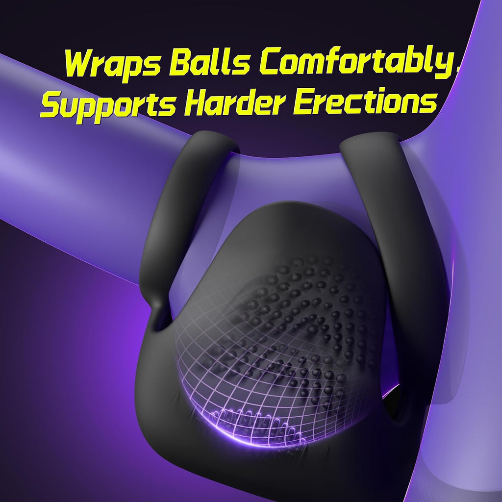 3-in-1 Vabrating Cock Ring With Perineum Stimulator
