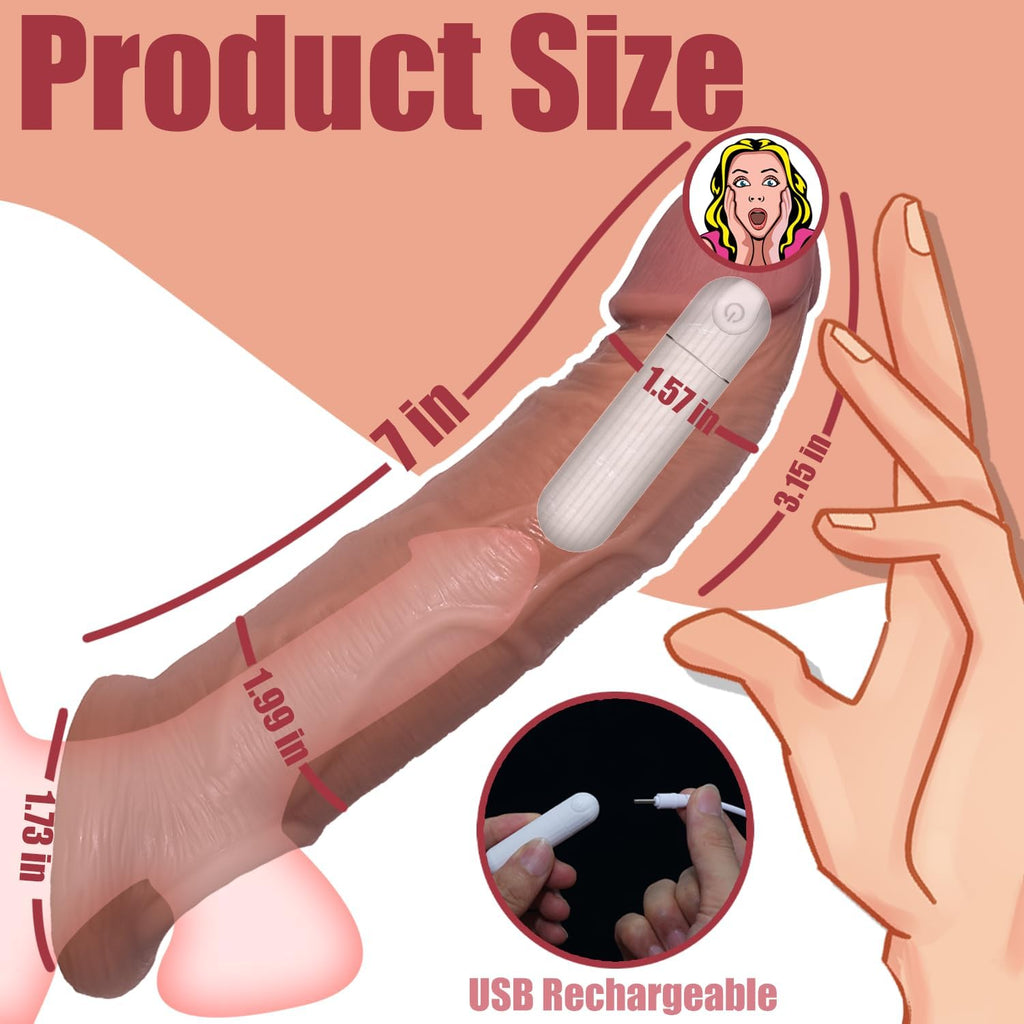 Vibrating Penis Sleeve with 10 Vibration Modes
