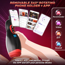 Load image into Gallery viewer, App Control Suction and Vibrating Male Masturbator with Phone Holder