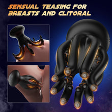 Load image into Gallery viewer, Tentacle Shaped Penis Vibrator - 10 Vibrating 360° Wrapping for Glans Clit Nipple Stimulation