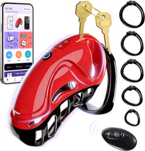 Load image into Gallery viewer, APP Remote Control Male Chastity Devices Sissy Cock Cage with 10 Vibrations