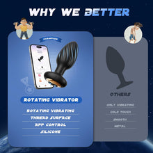 Load image into Gallery viewer, Anal Toys Anal Plug with 7 Rotation &amp; 7 Vibration Anal Vibrators