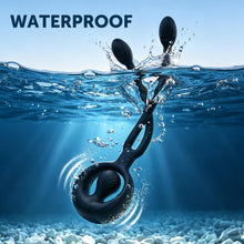 Load image into Gallery viewer, Vibrating Cock Ring Taint Stimulator with Dual Mini Bullet