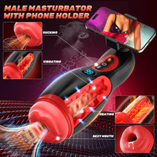 Load image into Gallery viewer, Male Masturbator Mens Sex Toys - Phone Holder Penis Pump Male Sex Toys with 9 Sucking &amp; 9 Vibrating with APP Control, Heating Adult Toys Blowjob Machine, LCD Display Stroker Vibrator Sex Toys for Men