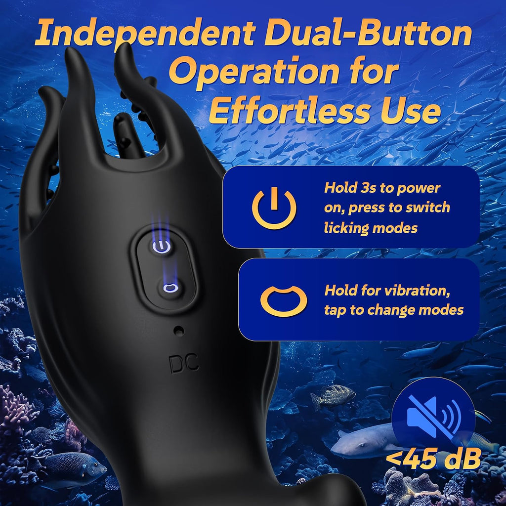9X Licking Vibrating Double-Ended Penis Trainer 360° Wrapped Stimulation Male Masturbator