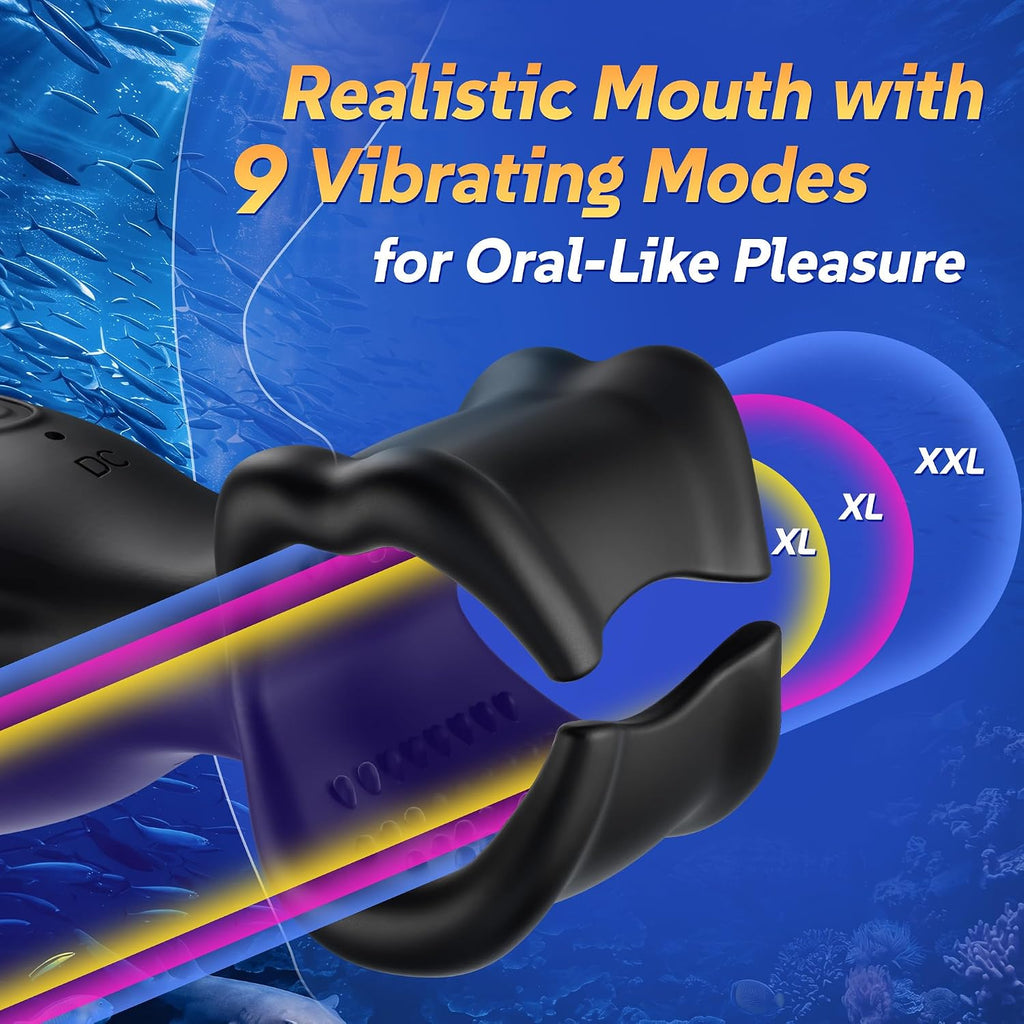 9X Licking Vibrating Double-Ended Penis Trainer 360° Wrapped Stimulation Male Masturbator