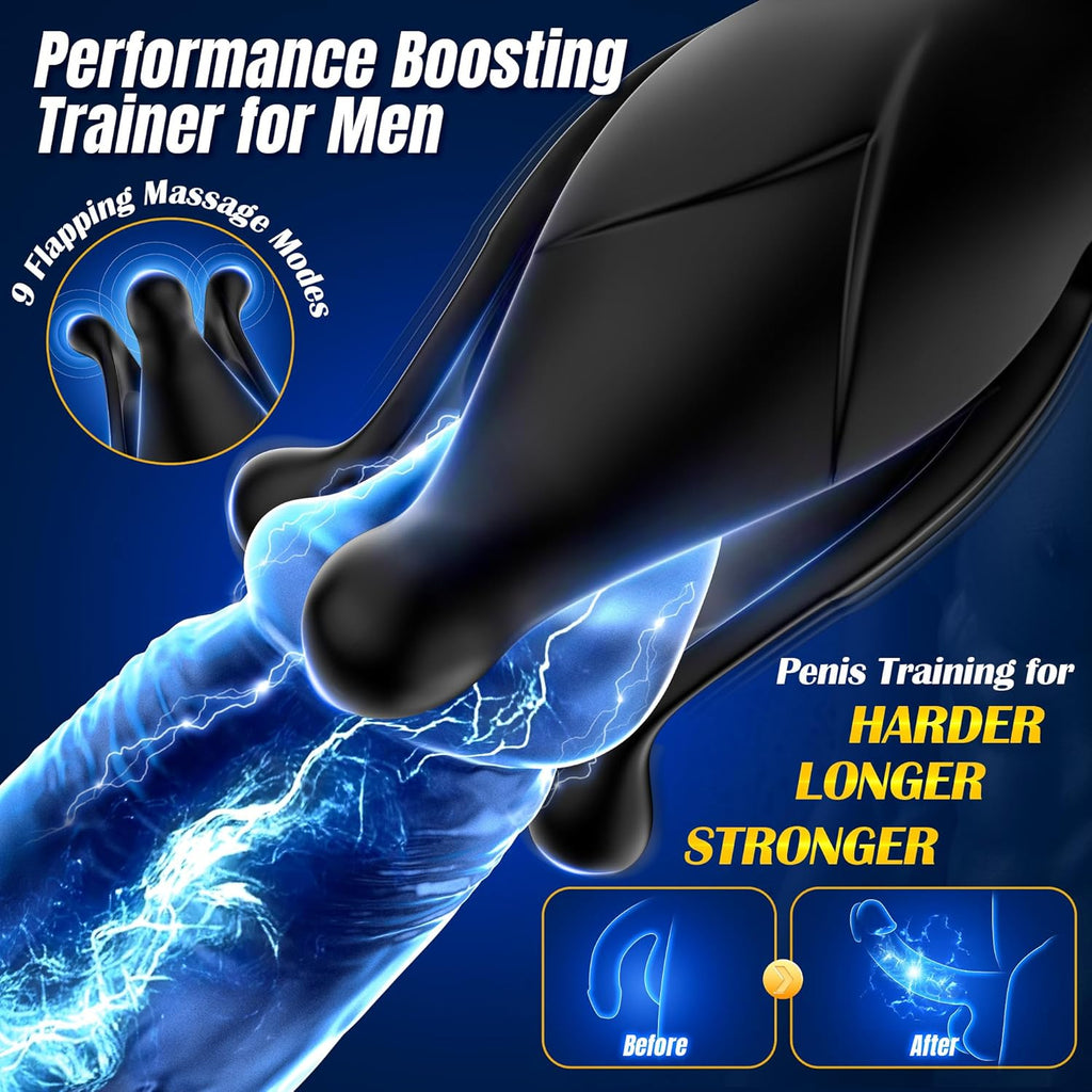 Prostate Massager Anal Plug Vibrator with 9 Expansion 9 Thrust & 9 Vibration Modes, Prostate Vibratar Remote Control Vibrating Butt Plug, Adult Mens Sex Toy