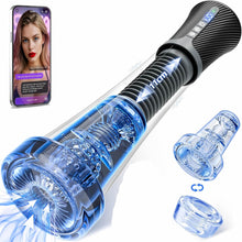 Load image into Gallery viewer, 9 Vibrating Spring &amp; 5 Vacuum Suction Penis Pump with 2 Switchable Sleeves