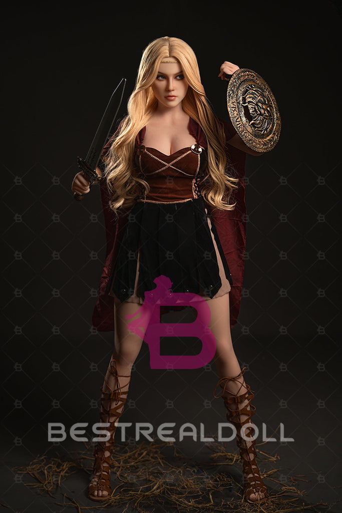 US Stock - YAMIEE Lux 164cm K35 Unqiue Design TPE Sex Doll Medium Boobs Blonde Lady Adult Love Doll (Free 2ND Head)