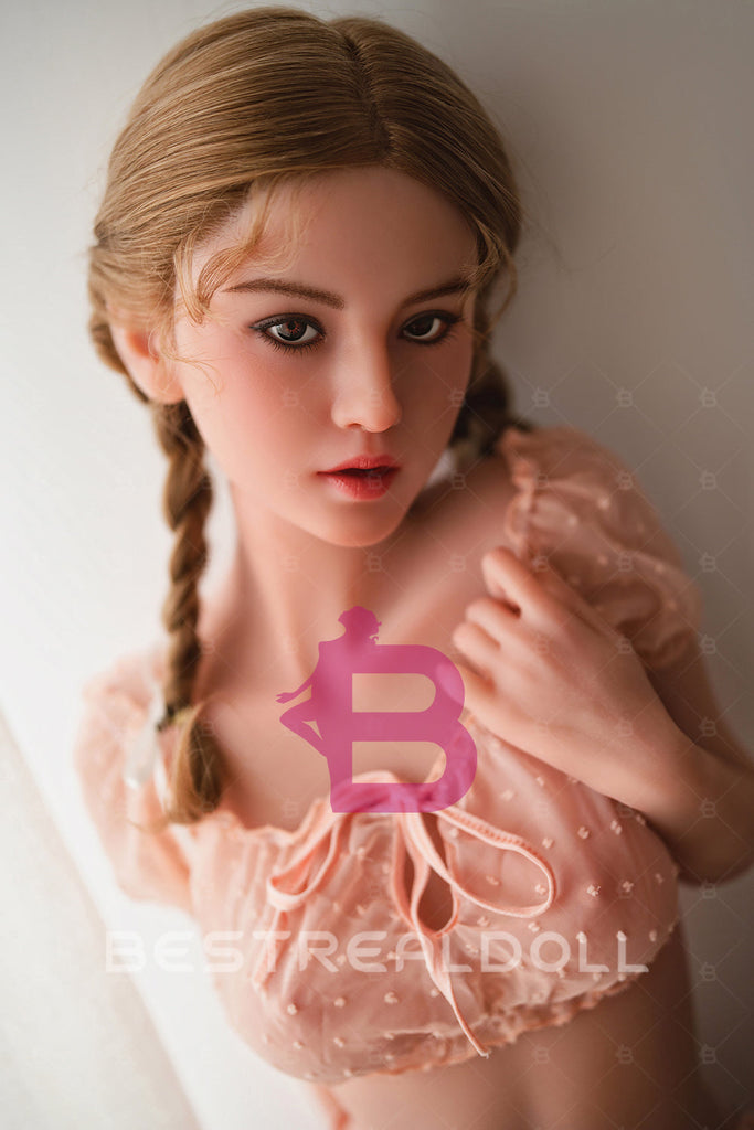 US Stock - Sabriel 150cm M46 Small Boobs ROS Silicone Head Sex Doll TPE Body Adult Oral Sex Love Doll with Movable Jaw (Free 2ND Head)