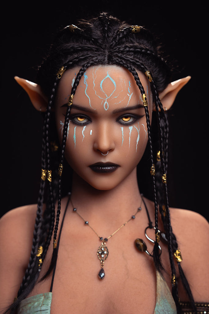 US Stock - YAMIEE Sia Unique Design 157cm #1073E Silicone Head Sex Doll Tanned Skin Small Breasts TPE Body Adult Love Doll