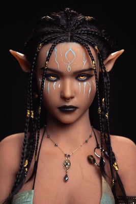 US Stock - YAMIEE Sia Unique Design 157cm #1073E Silicone Head Sex Doll Tanned Skin Small Breasts TPE Body Adult Love Doll