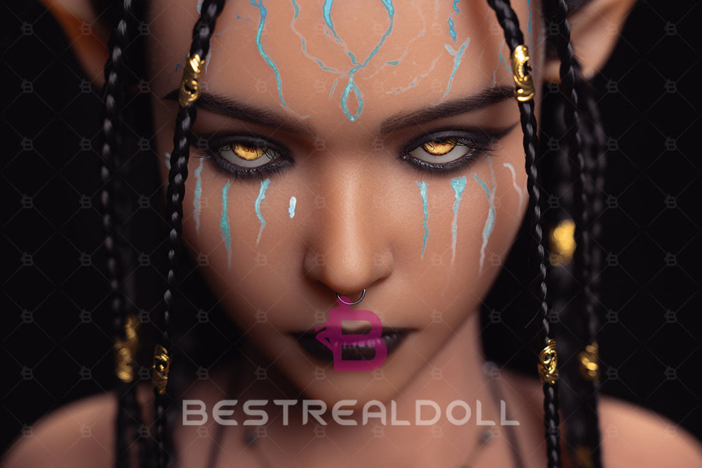 US Stock - YAMIEE Sia Unique Design 157cm #1073E Silicone Head Sex Doll Tanned Skin Small Breasts TPE Body Adult Love Doll