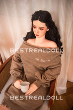 Load image into Gallery viewer, US Stock - RIDMII 163cm Unique Design Muncey Asian Medium Boobs Sex Doll Silicone Head TPE Body Long Black Hair Love Doll