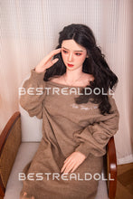 Load image into Gallery viewer, US Stock - RIDMII 163cm Unique Design Muncey Asian Medium Boobs Sex Doll Silicone Head TPE Body Long Black Hair Love Doll