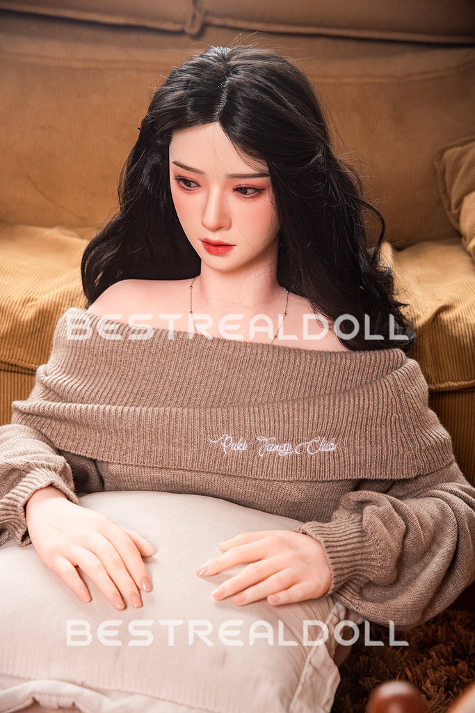 US Stock - RIDMII 163cm Unique Design Muncey Asian Medium Boobs App-Controlled Sex Doll Silicone Head TPE Body Love Doll