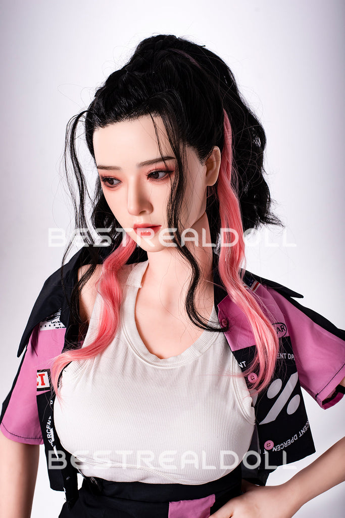 US Stock - RIDMII 163cm Unique Design Muncey Plus Silicone Head Sex Doll TPE Body Medium Boobs Love Doll