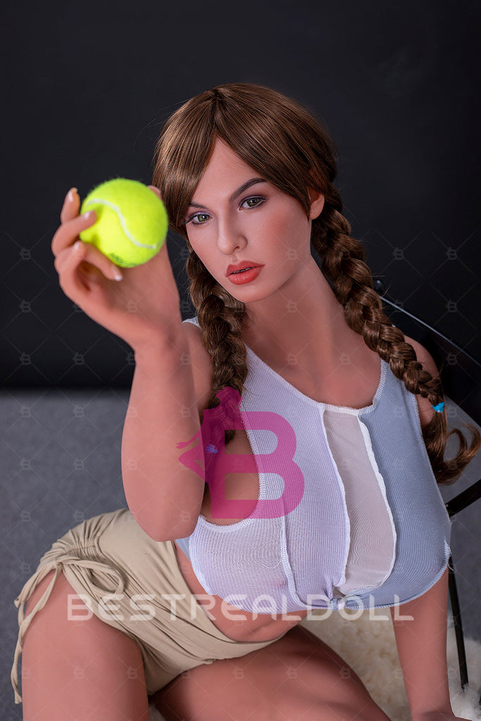 US Stock - YAMIEE Sally 166cm Unique Design Oral Silicone ROS Head BBW Sex Doll TPE Muscle Body Movable Jaw Oral Sex Love Doll