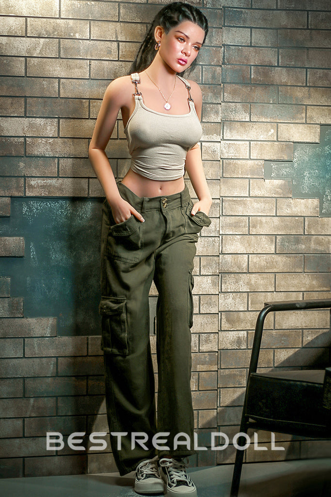 US Stock - 166cm Shala Silicone Head Shemale Sex Doll S13 Small Breasts Lesbian Doll Realistic Adult TPE Transgender Love Doll